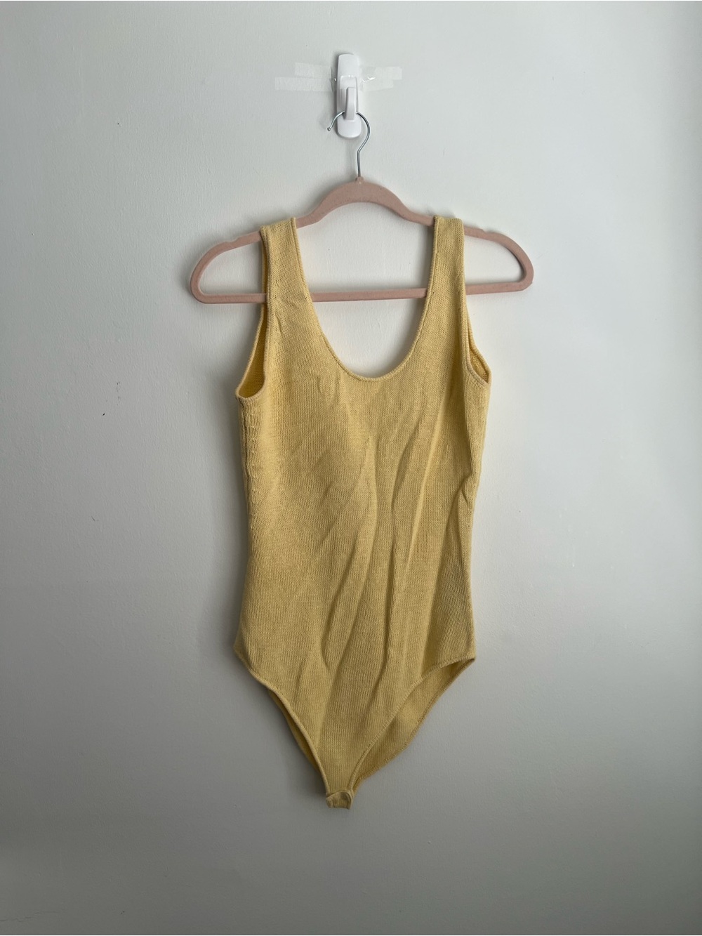 Zara knit yellow bodysuit